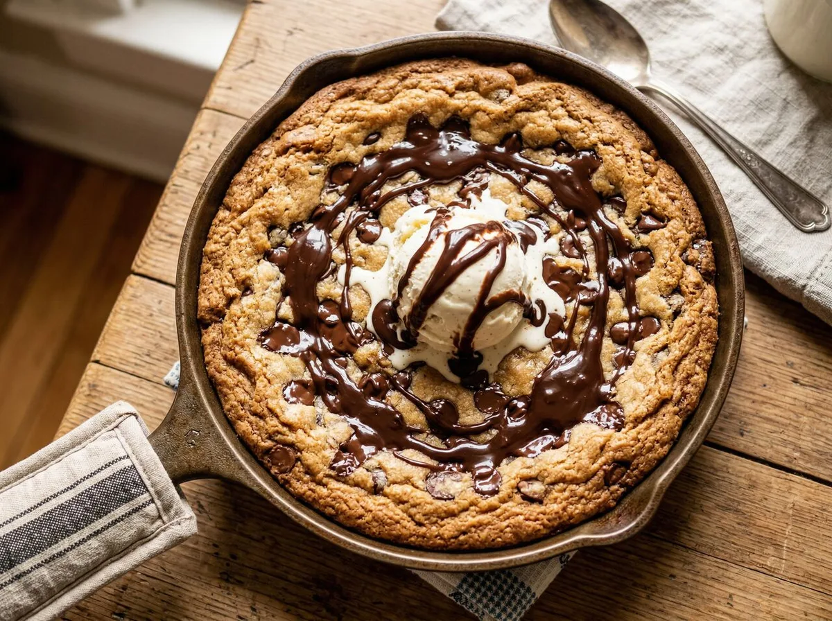 Skillet Chocolate Chip Cookie