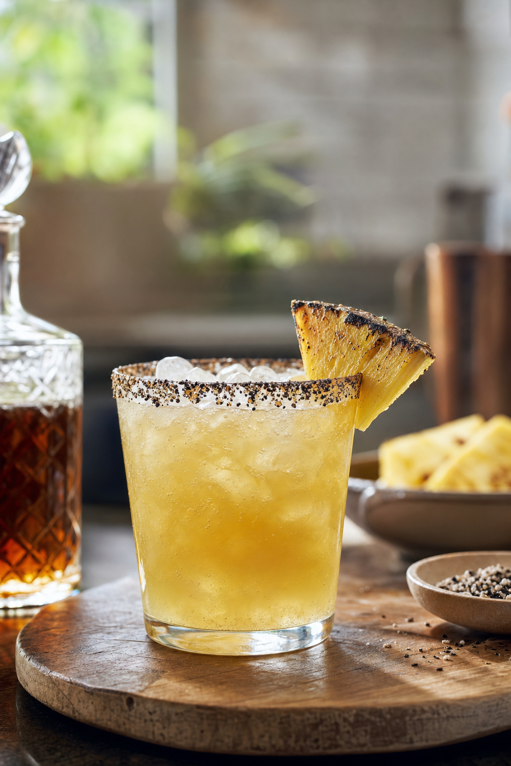 Smoked Pineapple Rum Buck