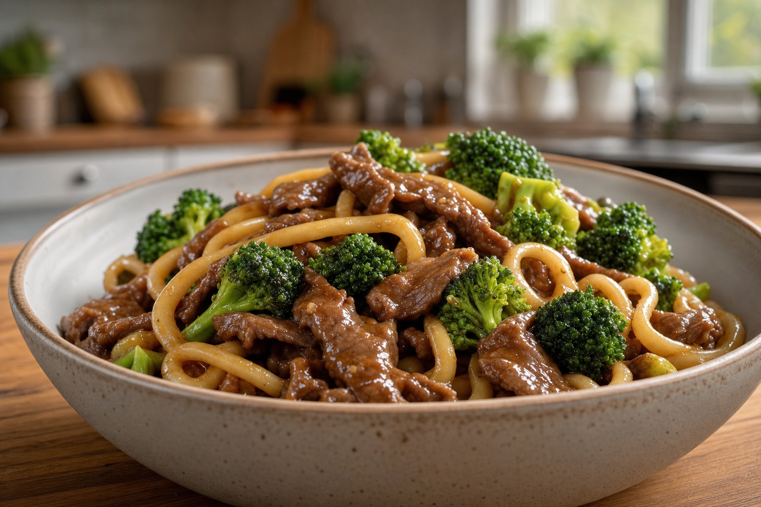 Speedy Beef and Broccoli Udon