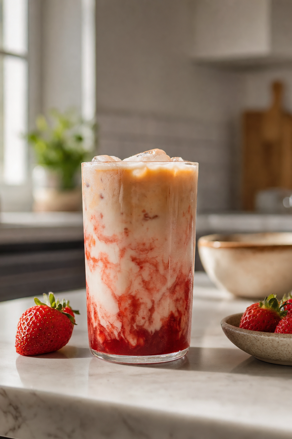 Strawberry Iced Oat Latte