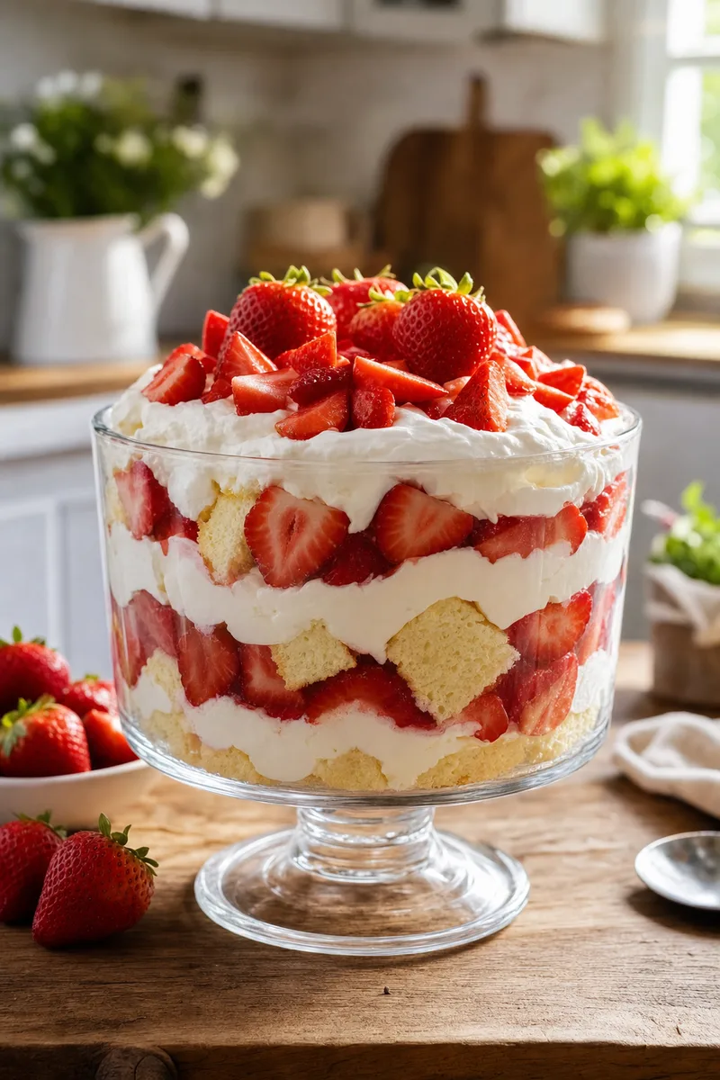 Strawberry Shortcake Trifle