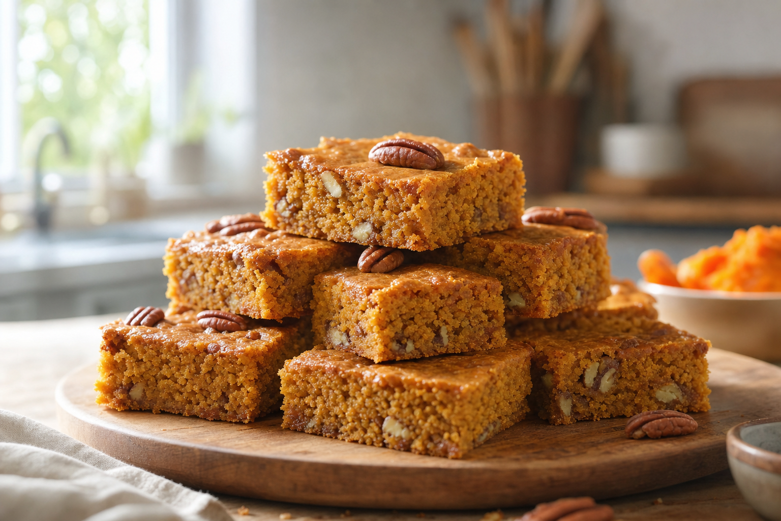 Sweet Potato Brown Butter Blondie Squares