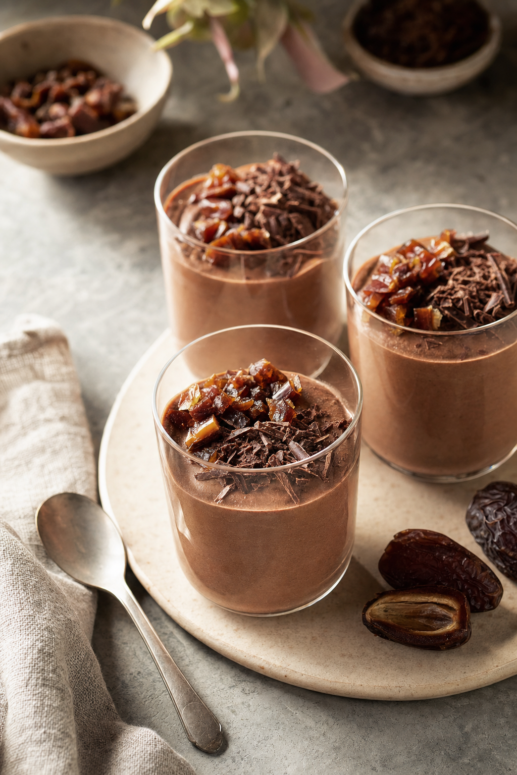 Tahini Date Chocolate Mousse