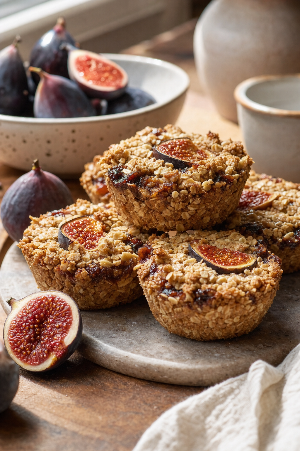 Tahini Fig Oat Crumble Cups