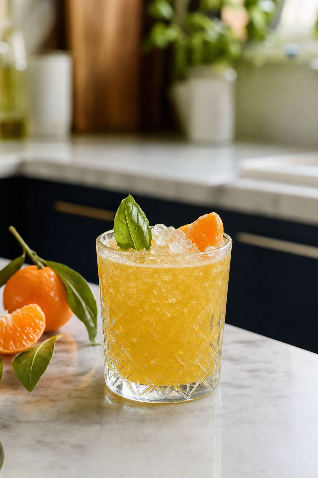 Tangerine Basil Sherry Cobbler