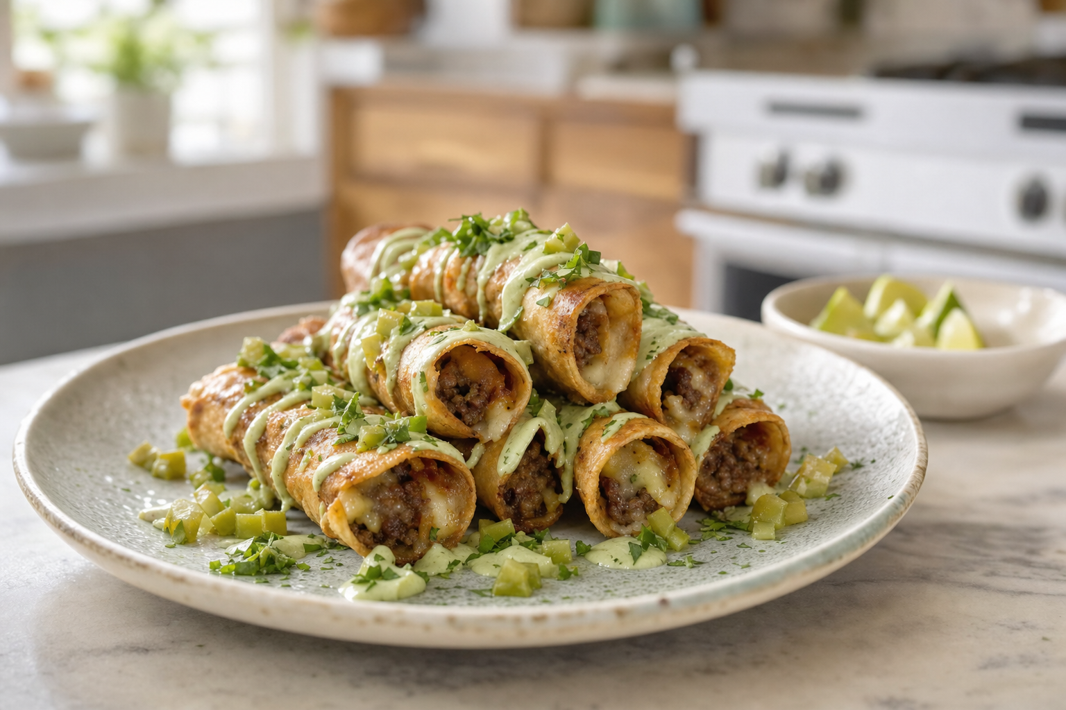 Theo's Crispy Beef and Pickled Pepper Taquito Bites