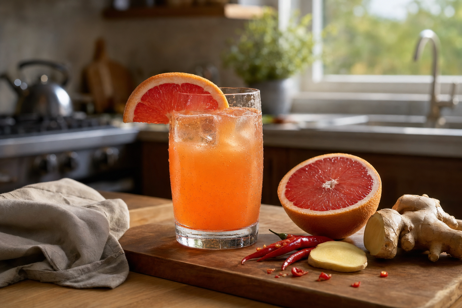 Theo's Grapefruit Chili Rye Buck