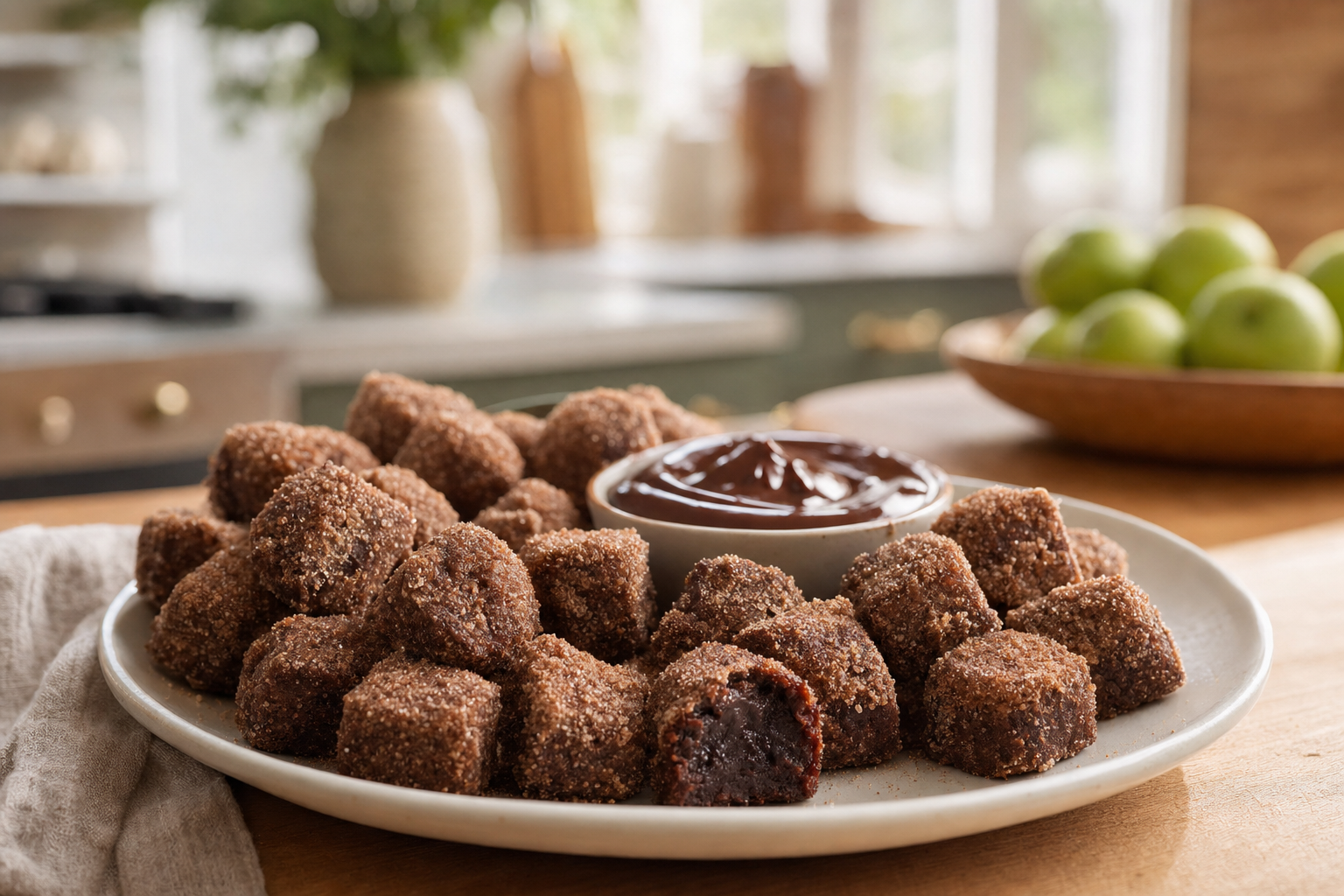 Theo's Cinnamon Sugar Churro Brownie Bites