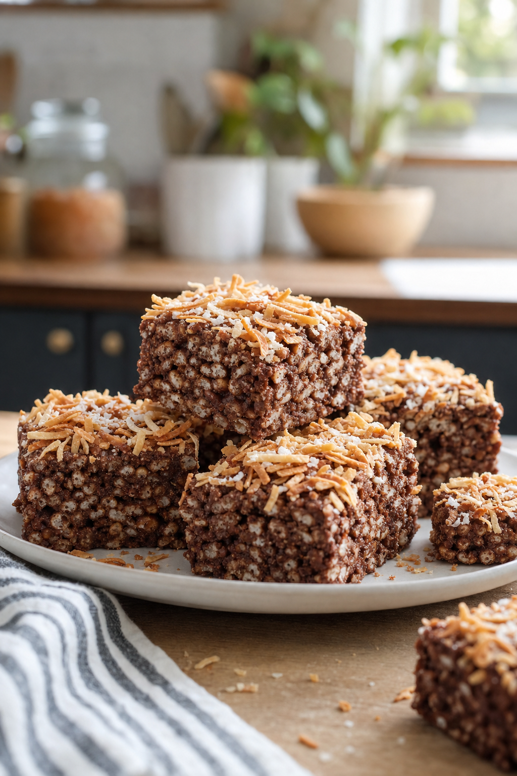 Toasted Coconut Chocolate Rice Crunch
